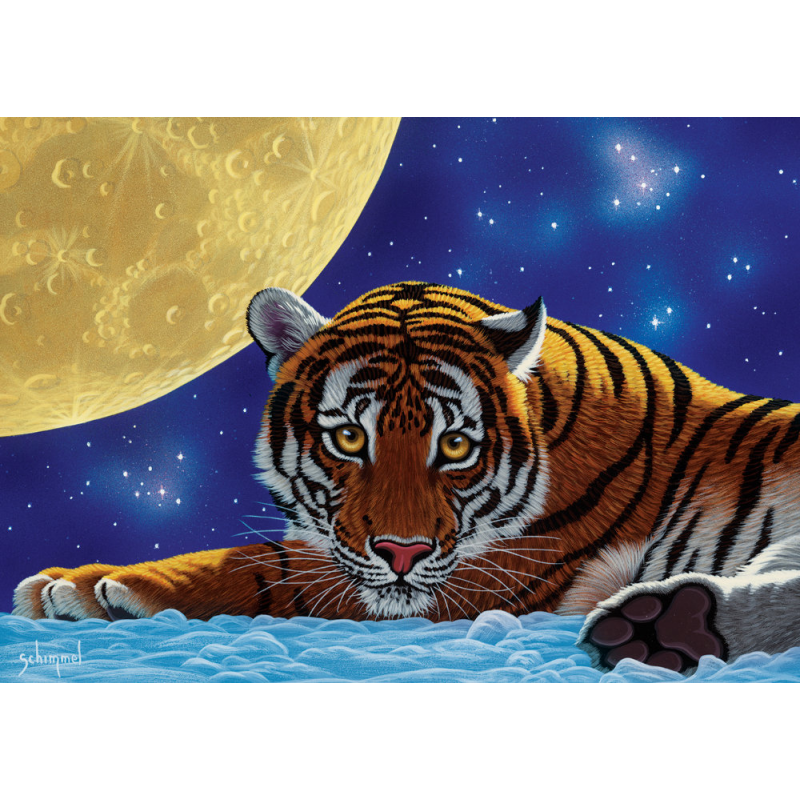 Puzzle 500 piese - Tiger Moon-William Schimmel pentru tine si intreaga familie