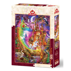 Puzzle 500 piese - Rainbow Castle-Ciro Marchetti importator unic Jad Flamande
