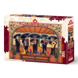 Puzzle 500 piese - Flamenco Meow Group-Don Roth importator Jad Flamande