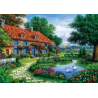 Puzzle 1500 piese Garden With Swans pentru intreaga familie