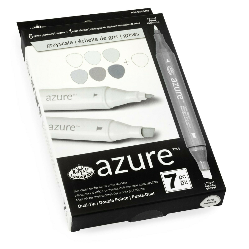 Azure Marker Set 7/Pkg-Grayscale Colors