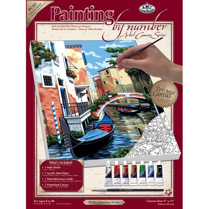 Pictura pe panza 23x31x28-Scena Venetiana importator Jad Flamande
