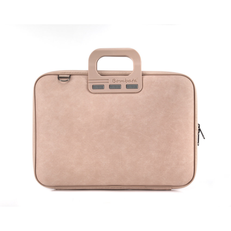 Geanta lux business laptop 15,6 Bombata Denim-Roz