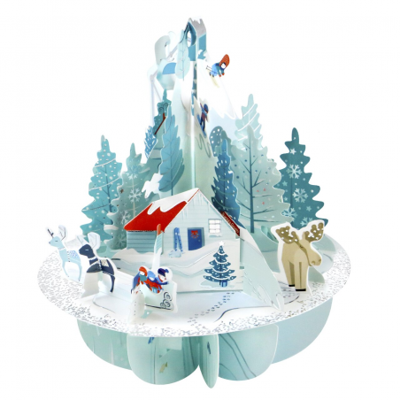 Pirouettes felicitare 3D cu vedere 360 grade Winter Wonderland - Tinutul magic al iernii