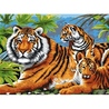 Prima mea pictura pe numere junior mare - Tigri