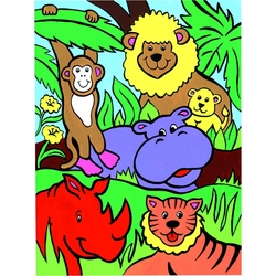 Prima mea pictura pe numere - Animale din jungla importator Jad Flamande