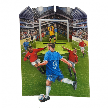 Felicitare dinamica 3D Swing Cards - Fotbal