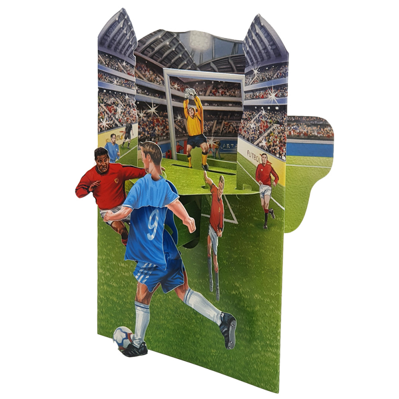 Felicitare dinamica 3D Swing Cards - Fotbal elemente mobile