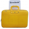 Geanta lux business laptop 15.6 Bombata Cocco-Galbena
