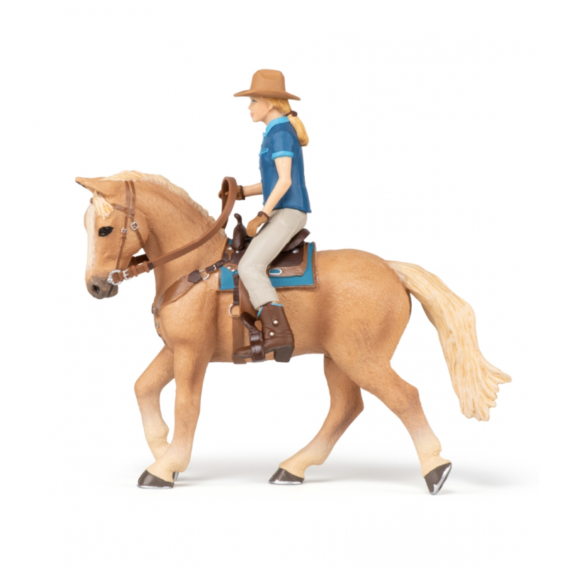 Cowgirl and horse - vacarita si cal figurine Papo pentru colectionari