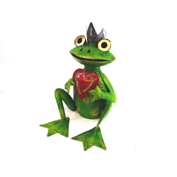 Figurina decorativa de gradina din  metal Broscoi