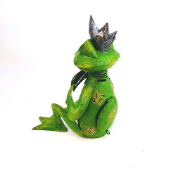 Decoratiune de gradina metalica figurina Broscoi