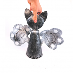 Figurina metalica decorativa de gradina morisca Pisicuta