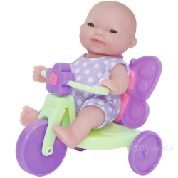 mini bebelus pe tricicleta
