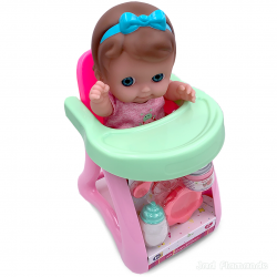Jucarie bebelus in scaunel pentru masuta cu accesorii