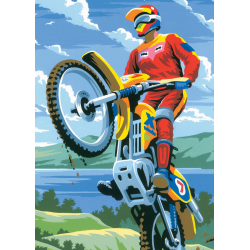 Pictura pe numere pentru copii motocross