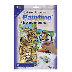 Prima mea pictura pe numere set Pisici din jungla