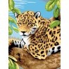 Pictura pe numere pentru copii Leopard