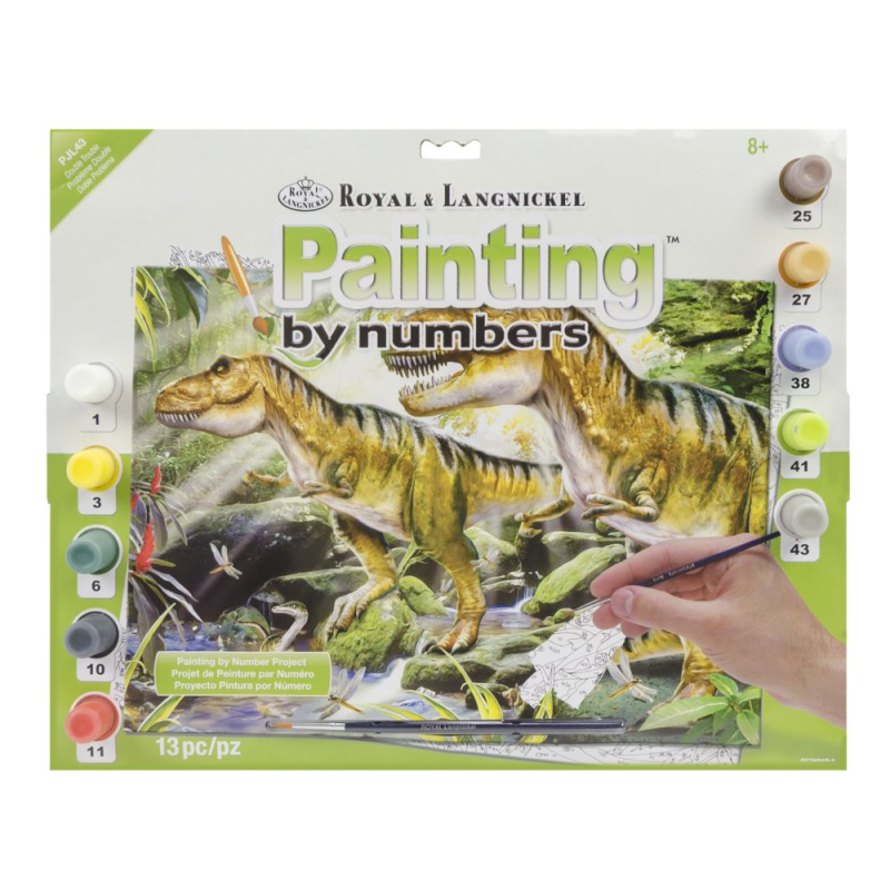 Pictura pe numere junior Dinozauri
