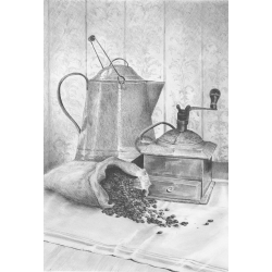 Schita in creion cafea