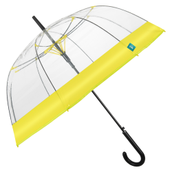 Umbrela transparenta automata baston cu bordura
