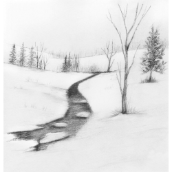 Set schite in creion pentru incepatori 2 proiecte 35 piese peisaj de iarna