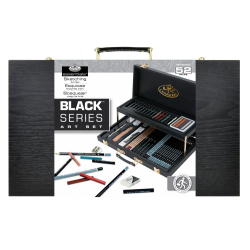 Trusa pentru schite in creion cu 52 piese - serie neagra