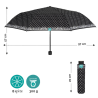 Mini Umbrela ploaie pliabila neagra cu buline