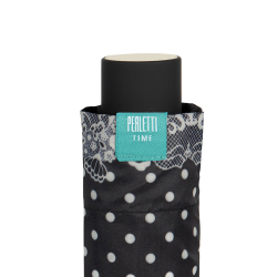 Mini Umbrela ploaie pliabila neagra cu buline