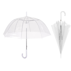 Umbrela transparenta de dama pentru ploaie