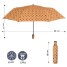 Umbrela automata inchidere deschidere orange cu buline