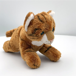 Pui de pisicuta din plus realista tigrat roscat culcata