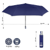 Umbrela de ploaie pliabila albastra cu banda reflectorizanta cu deschidere inchidere automata