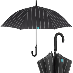 Umbrela eleganta neagra cu dungi de barbati