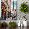 Set pictura pe numere (panza) Un colt din Paris 50x40 cm
