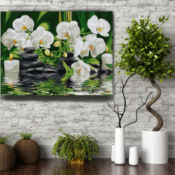 Pictura pe panza Serenitate si orhidee