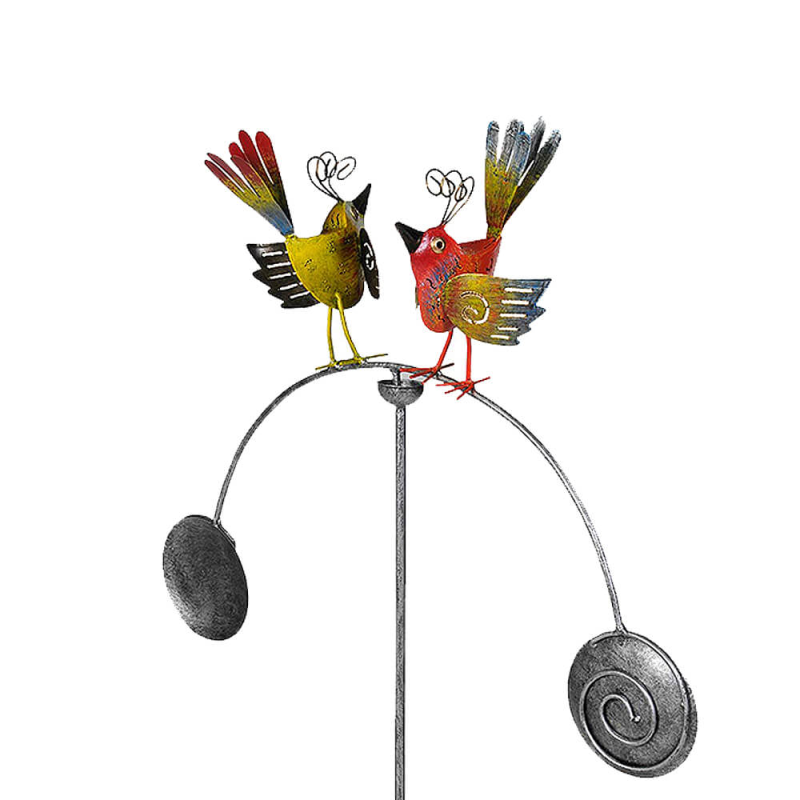 Decoratiune metalica gradina Pasari pendul 140x75x8 cm