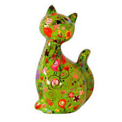 Decoratiune ceramica Pisica Caramel h21 cm