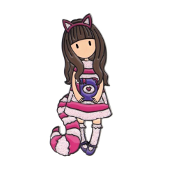 Insigna emailata Gorjuss Cheshire Cat