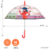 Umbrela baston automata transparenta Ladybug