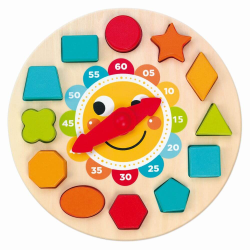 Jucarie bebe Ceas din lemn