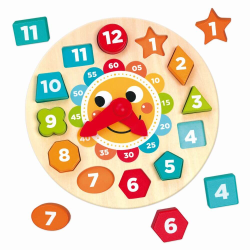 Jucarie bebe Ceas din lemn