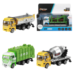 Camioane diecast de gunoi, basculanta, betoniera, forestier