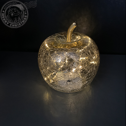 Mar decorativ auriu cu 10 LED 11 cm