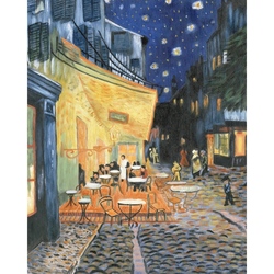 Set pictura pe panza - Cafenea stradala noaptea