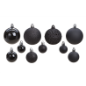 Set 100 globuri negre elegante pentru brad