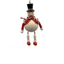 Set 4 ornamente de brad din lemn cu arc