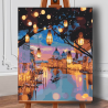 Set pictura pe numere (panza) Lampioane in Venetia 50x40 cm