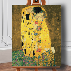 Set pictura pe numere (panza) "Sarutul" - Gustav Klimt 50x40 c
