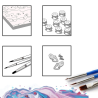 Set pictura pe numere (panza) Pisicuta cu fluture pe nas 40x50 cm